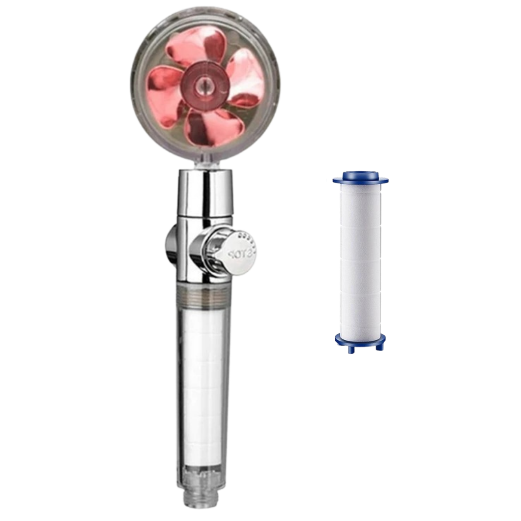 High pressure rotating helix shower head