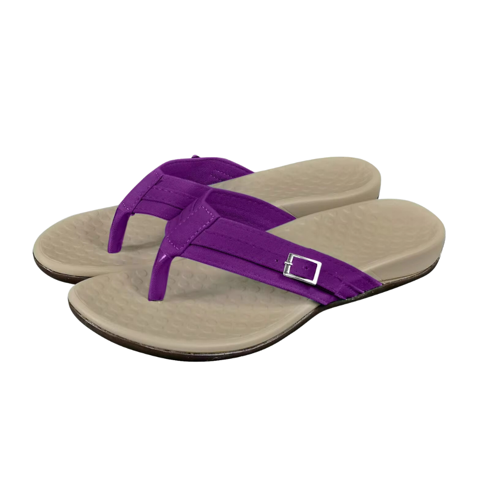 Adjustable Straps Orthopedic Sandals -Purple - Ozerty