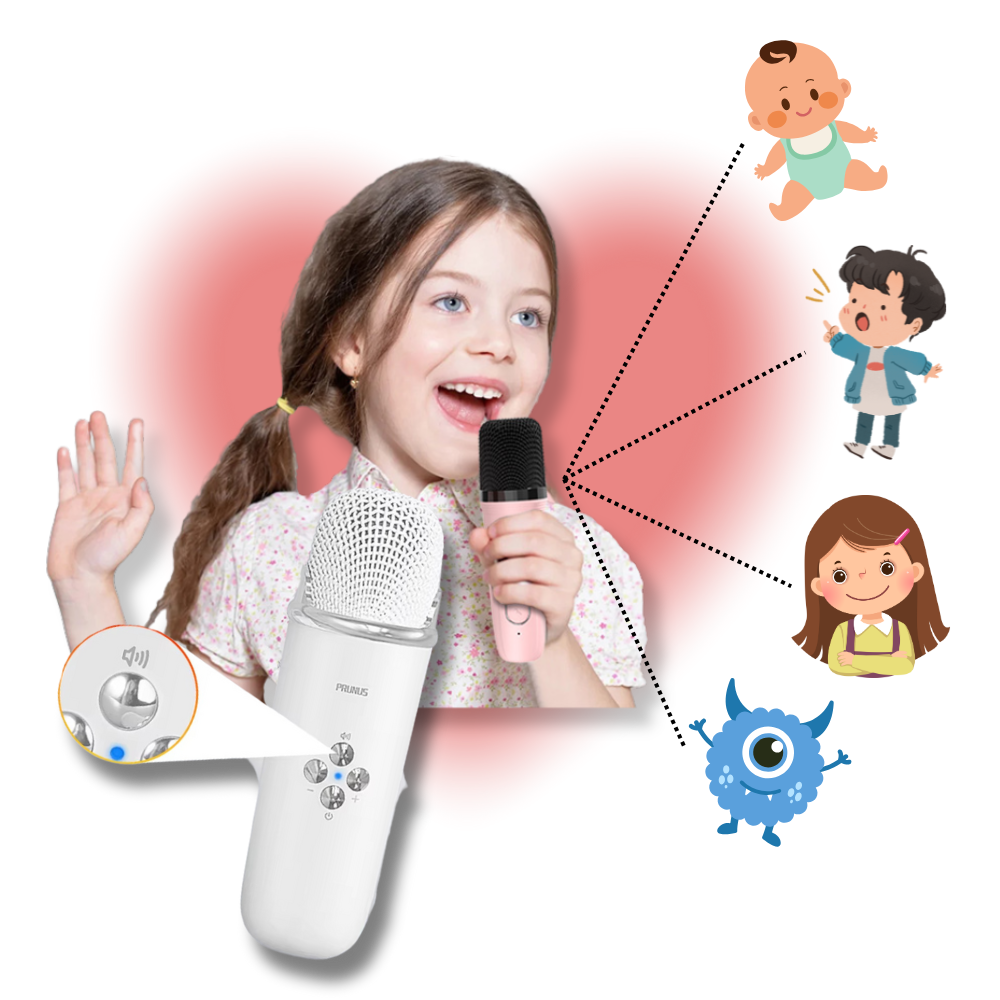 Bluetooth Dual Mic Kids Mini Karaoke - Ozerty