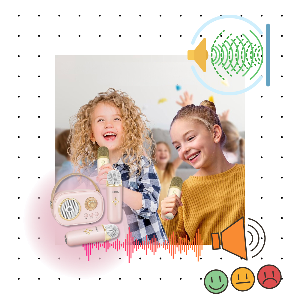 Bluetooth Dual Mic Kids Mini Karaoke - Ozerty