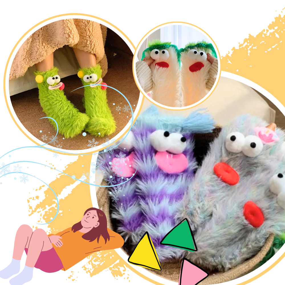 Coral Velvet Funky Socks - Ozerty