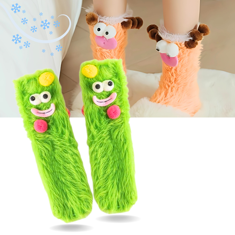 Coral Velvet Funky Socks - Ozerty