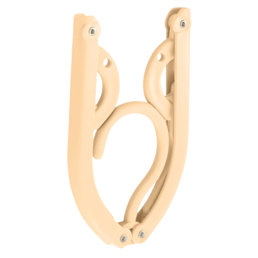 Dual-Size Foldable Clothes Hangers -Beige - Ozerty
