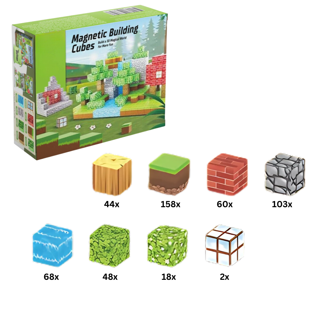 Educational Magnetic Minecraft Blocks -501 PCS - Ozerty