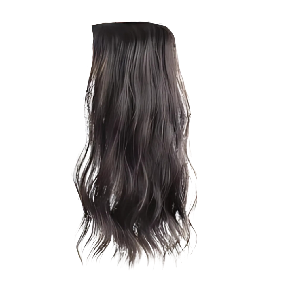 Natural Handwoven Hair Extension Clips -Dark Brown - Ozerty