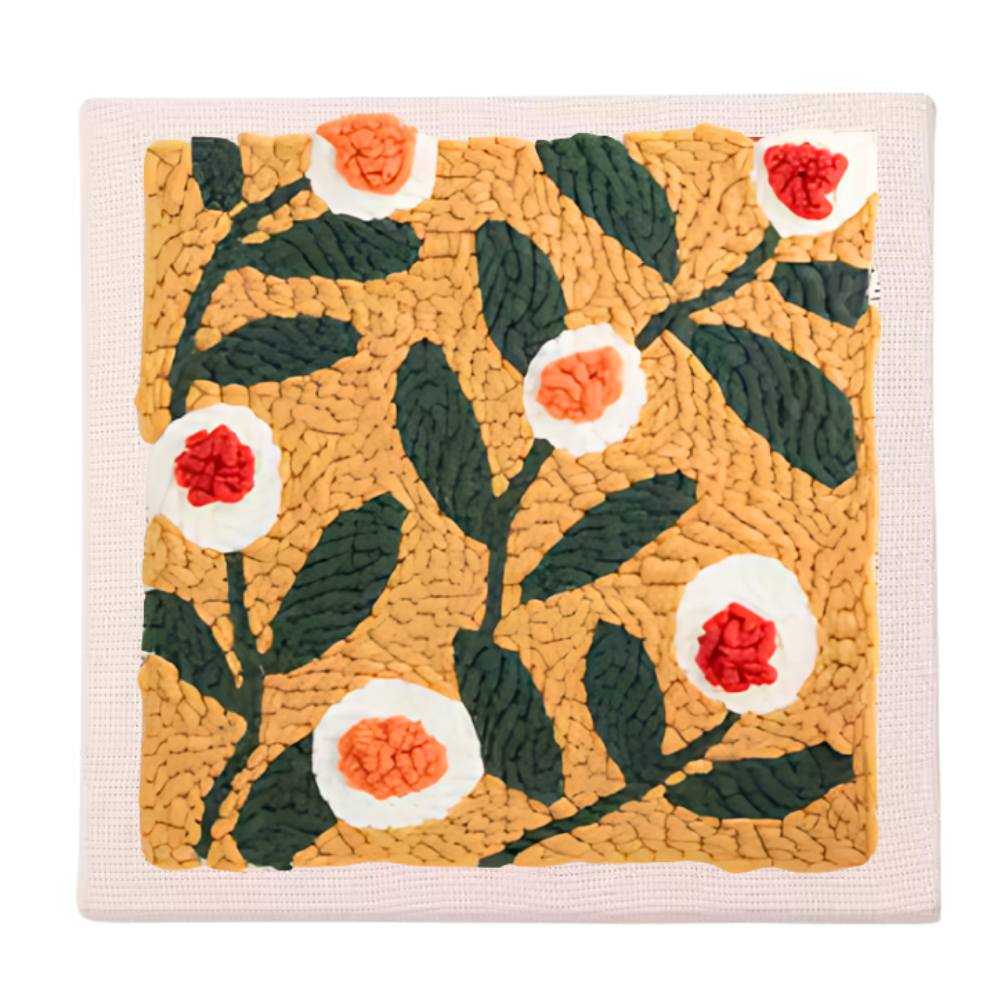 Tranquil Thread Punch Needle Kit -Floral Kit - Ozerty