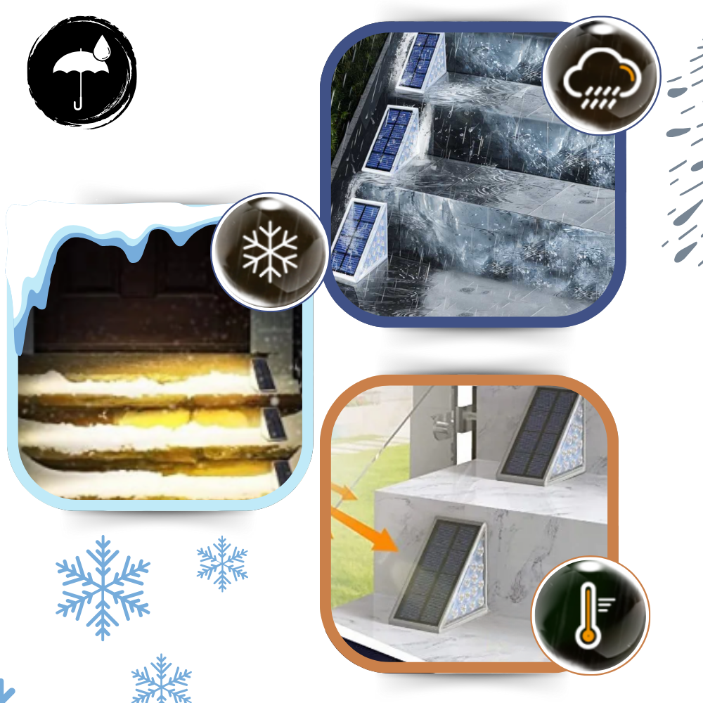 Waterproof Solar Step Lights - Ozerty