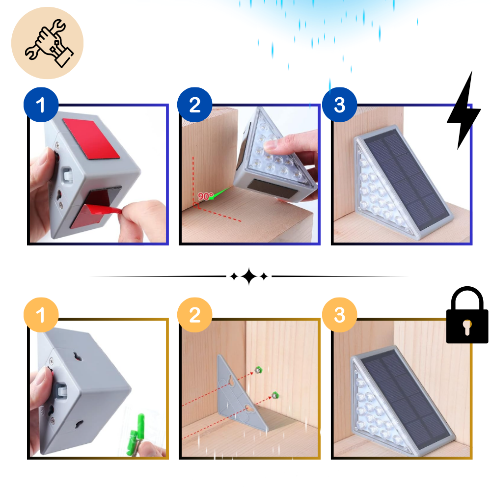 Waterproof Solar Step Lights - Ozerty