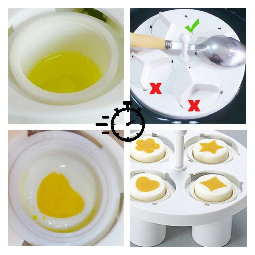 Pack of 6 Fancy Shape Egg Cookers