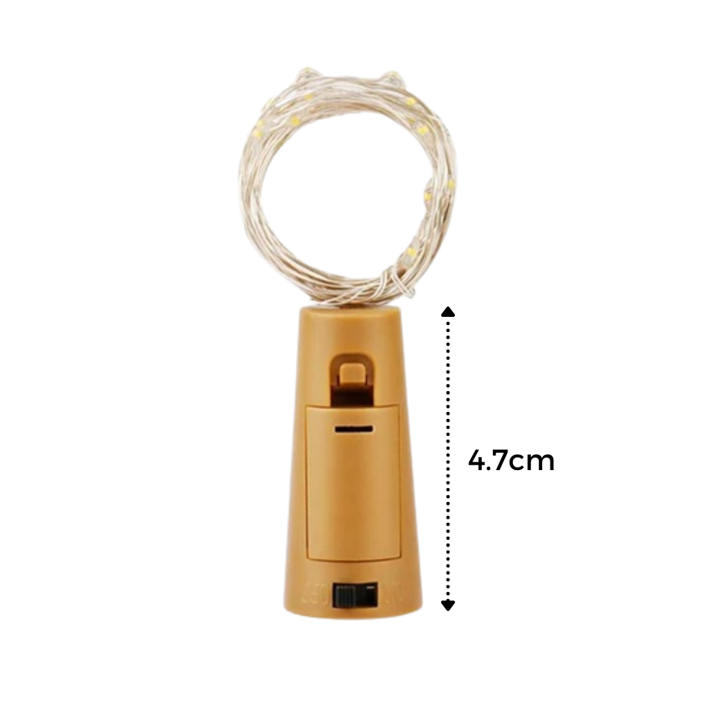 Bottle string LED light with cork (pack of 3)