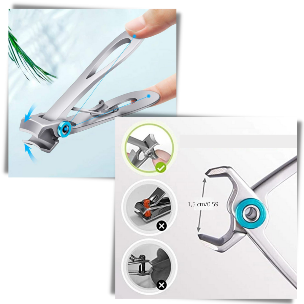 Stainless Steel Wide Jaw Nail Clippers