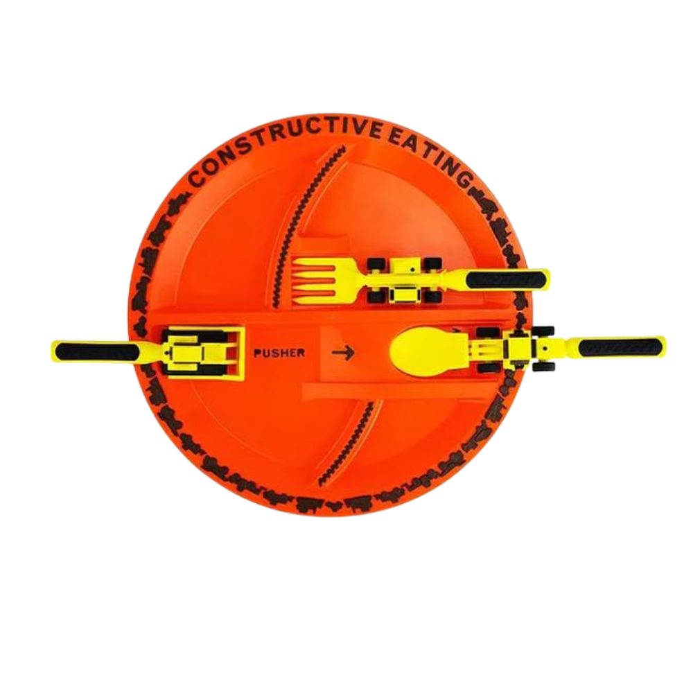  Creative Constructive Eating Plate and Utensils Set   -Complete Set  - Ozerty