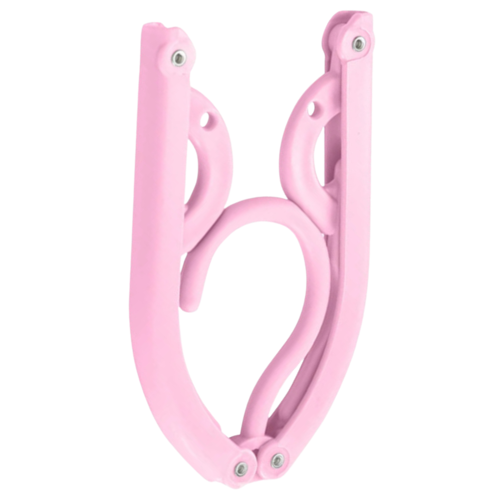 Dual-Size Foldable Clothes Hangers -Pink  - Ozerty