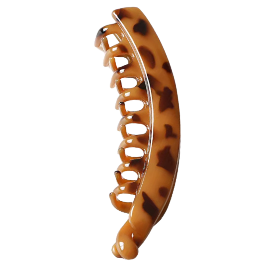 Elegant Ponytail Holder Clip -Coffee Tortoise Shell  - Ozerty