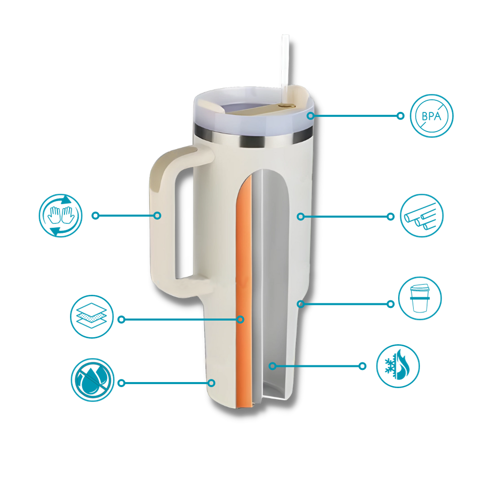 Tumbler Cup Car Large Capacity With Handle - Ozerty